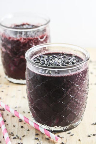 Mulberry, Lavender, and Kale Smoothie